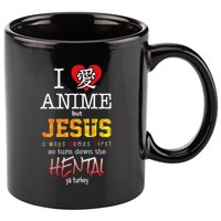 I Love Anime But Jesus Always Comes First 11oz C Handle Ceramic Mug