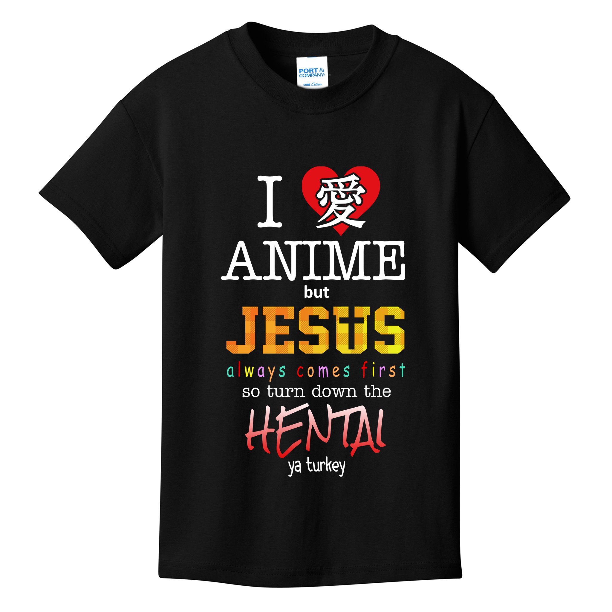I Love Anime But Jesus Always Comes First Kids T-Shirt