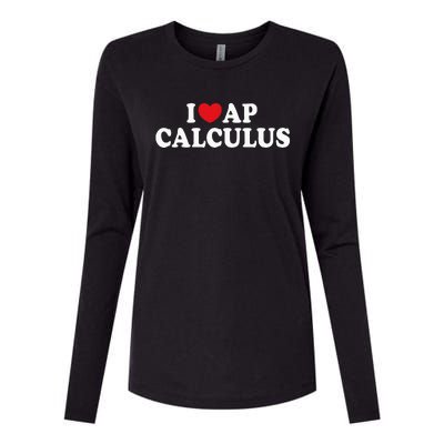 I Love Ap Calculus I Heart Ap Calculus Teacher Student Womens Cotton Relaxed Long Sleeve T-Shirt