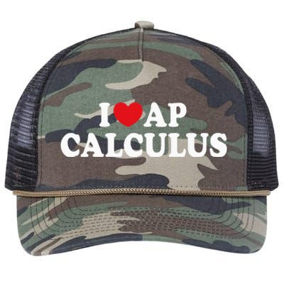 I Love Ap Calculus I Heart Ap Calculus Teacher Student Retro Rope Trucker Hat Cap