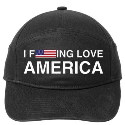 I love america  7-Panel Snapback Hat