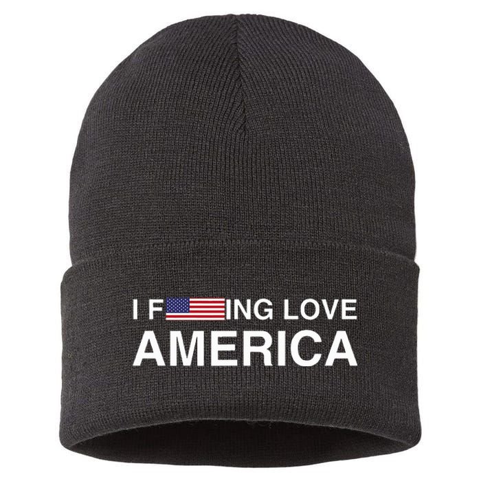 I love america  Sustainable Knit Beanie