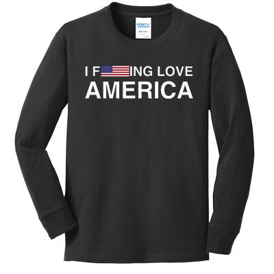 I love america  Kids Long Sleeve Shirt