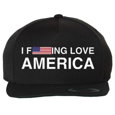 I love america  Wool Snapback Cap