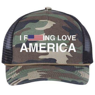 I love america  Retro Rope Trucker Hat Cap