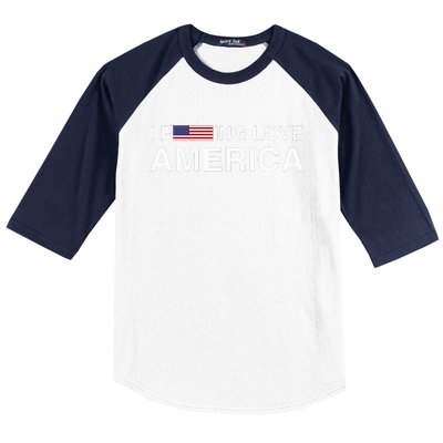 I love america  Baseball Sleeve Shirt