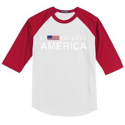 I love america  Kids Colorblock Raglan Jersey