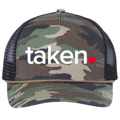 IN LOVE AND TAKEN Great Valentines Day Tee Retro Rope Trucker Hat Cap