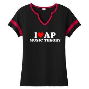 I Love Ap Music Theory I Heart Ap Music Theory Ladies Halftime Notch Neck Tee