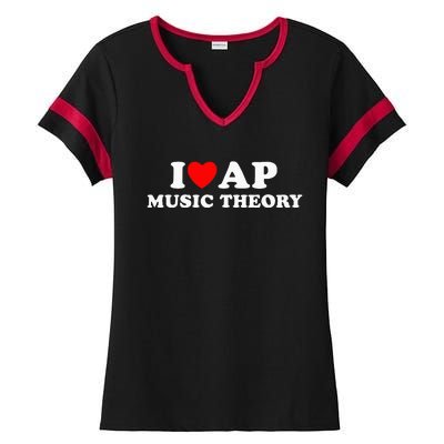 I Love Ap Music Theory I Heart Ap Music Theory Ladies Halftime Notch Neck Tee