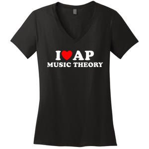 I Love Ap Music Theory I Heart Ap Music Theory Women's V-Neck T-Shirt