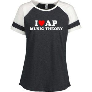 I Love Ap Music Theory I Heart Ap Music Theory Enza Ladies Jersey Colorblock Tee