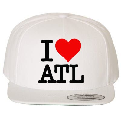 I LOVE ATLANTA GEORGIA HEART Wool Snapback Cap