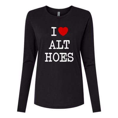 I Love Alt Hoes I Heart Alt Hoes Funny Red Heart Womens Cotton Relaxed Long Sleeve T-Shirt