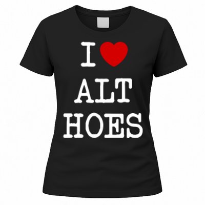 I Love Alt Hoes I Heart Alt Hoes Funny Red Heart Women's T-Shirt