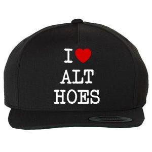 I Love Alt Hoes I Heart Alt Hoes Funny Red Heart Wool Snapback Cap