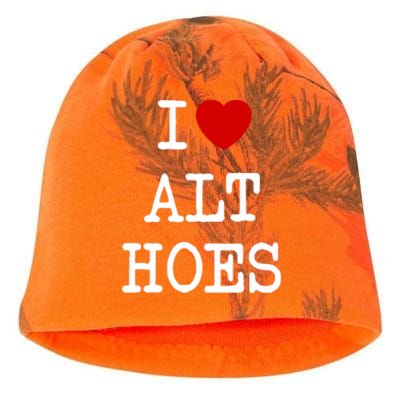 I Love Alt Hoes I Heart Alt Hoes Funny Red Heart Kati - Camo Knit Beanie