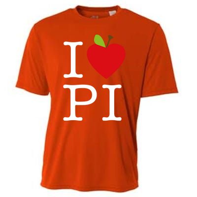 I Love Apple Pi Pie I Funny Math Geeks Gift Cooling Performance Crew T-Shirt