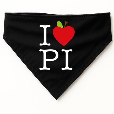 I Love Apple Pi Pie I Funny Math Geeks Gift USA-Made Doggie Bandana