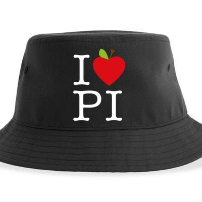 I Love Apple Pi Pie I Funny Math Geeks Gift Sustainable Bucket Hat