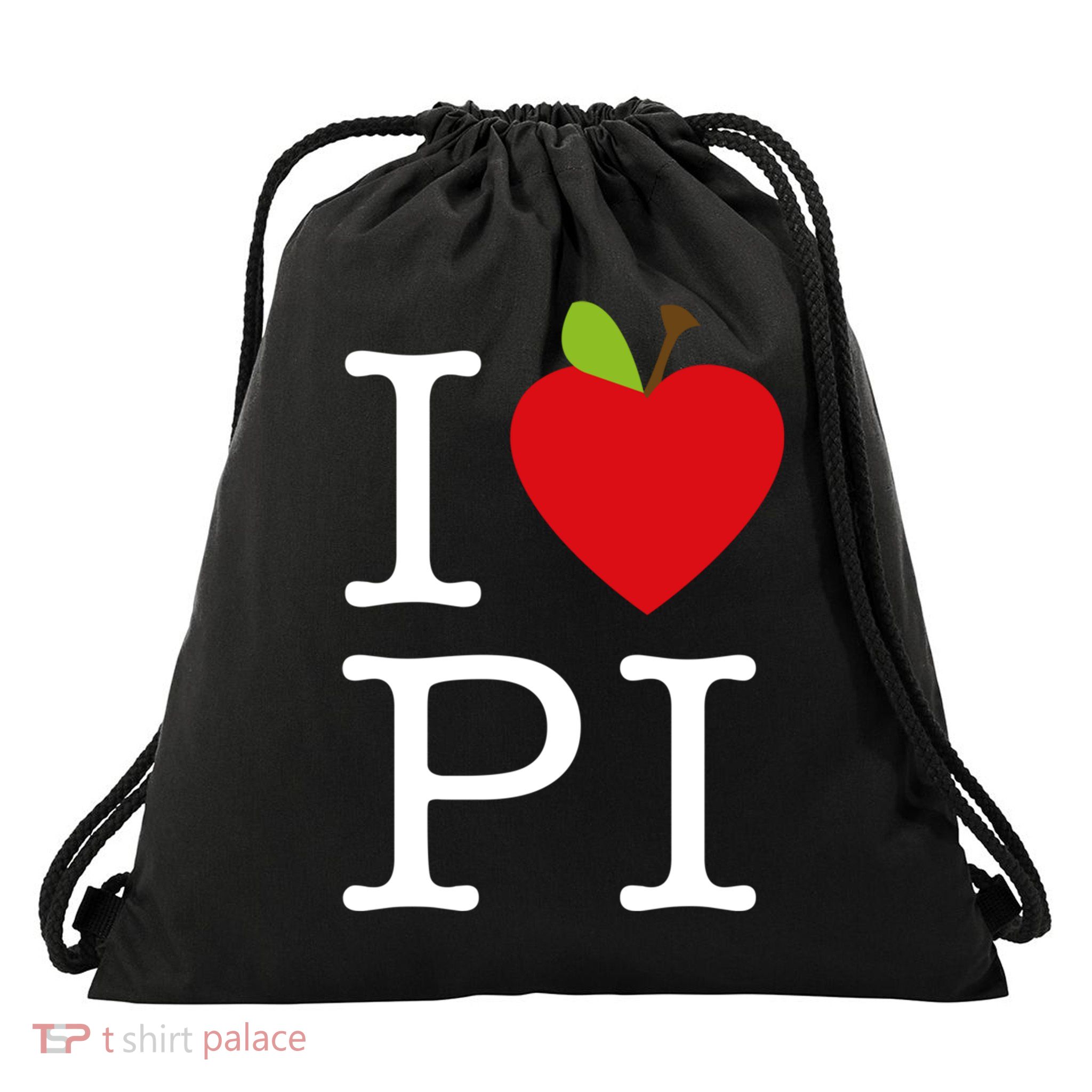 I Love Apple Pi Pie I Funny Math Geeks Gift Drawstring Bag