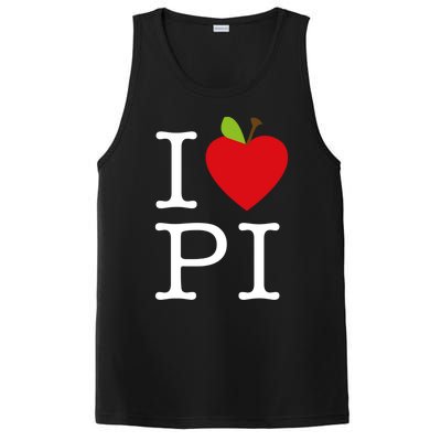 I Love Apple Pi Pie I Funny Math Geeks Gift PosiCharge Competitor Tank