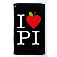 I Love Apple Pi Pie I Funny Math Geeks Gift Golf Towel