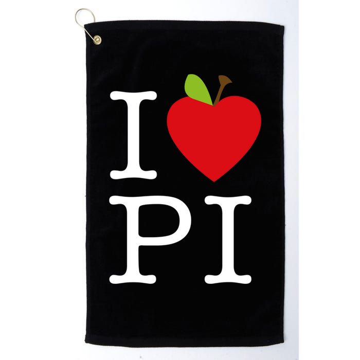 I Love Apple Pi Pie I Funny Math Geeks Gift Golf Towel