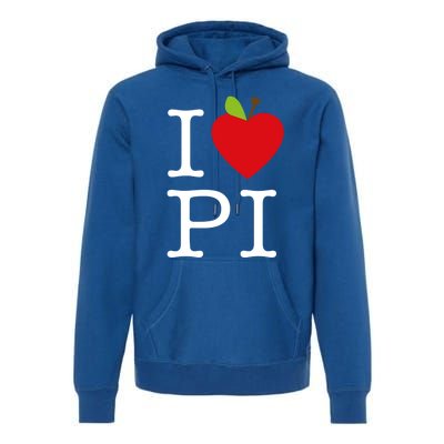 I Love Apple Pi Pie I Funny Math Geeks Gift Premium Hoodie