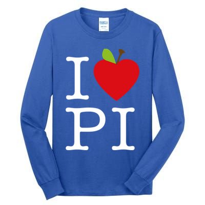 I Love Apple Pi Pie I Funny Math Geeks Gift Tall Long Sleeve T-Shirt