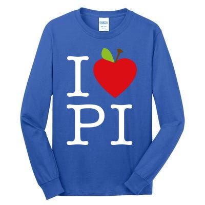 I Love Apple Pi Pie I Funny Math Geeks Gift Tall Long Sleeve T-Shirt