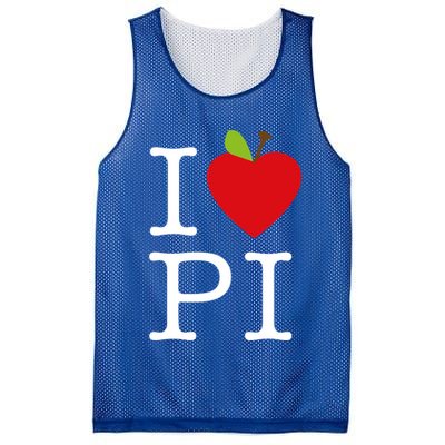 I Love Apple Pi Pie I Funny Math Geeks Gift Mesh Reversible Basketball Jersey Tank
