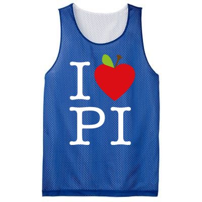 I Love Apple Pi Pie I Funny Math Geeks Gift Mesh Reversible Basketball Jersey Tank