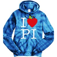 I Love Apple Pi Pie I Funny Math Geeks Gift Tie Dye Hoodie