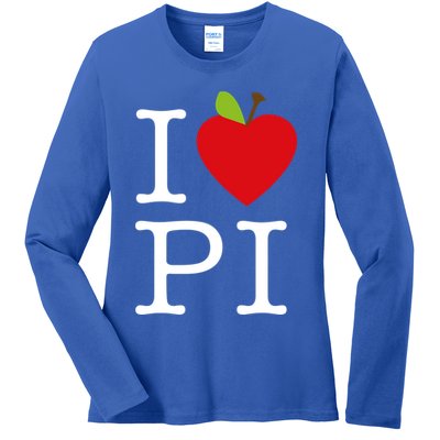 I Love Apple Pi Pie I Funny Math Geeks Gift Ladies Long Sleeve Shirt