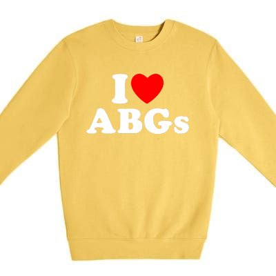 I Love Abgs I Heart Abgs Funny Asian Baby Lover Premium Crewneck Sweatshirt