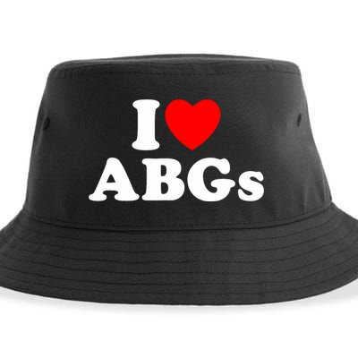 I Love Abgs I Heart Abgs Funny Asian Baby Lover Sustainable Bucket Hat