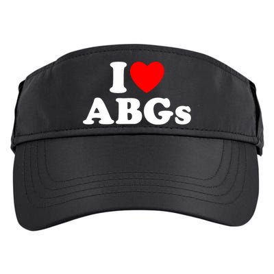 I Love Abgs I Heart Abgs Funny Asian Baby Lover Adult Drive Performance Visor