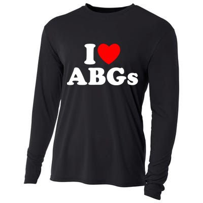 I Love Abgs I Heart Abgs Funny Asian Baby Lover Cooling Performance Long Sleeve Crew