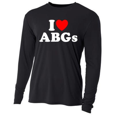 I Love Abgs I Heart Abgs Funny Asian Baby Lover Cooling Performance Long Sleeve Crew