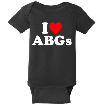 I Love Abgs I Heart Abgs Funny Asian Baby Lover Baby Bodysuit