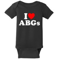 I Love Abgs I Heart Abgs Funny Asian Baby Lover Baby Bodysuit