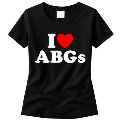 I Love Abgs I Heart Abgs Funny Asian Baby Lover Womens T-Shirt