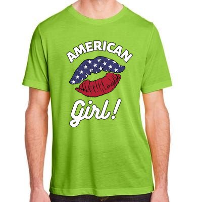 I Love America Lips Usa United States American Us Gift Adult ChromaSoft Performance T-Shirt