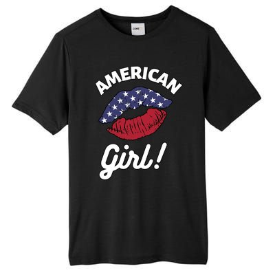 I Love America Lips Usa United States American Us Gift Tall Fusion ChromaSoft Performance T-Shirt