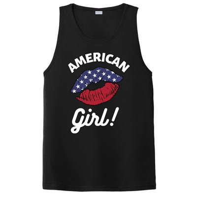 I Love America Lips Usa United States American Us Gift PosiCharge Competitor Tank