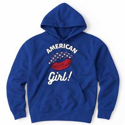 I Love America Lips Usa United States American Us Gift Hoodie