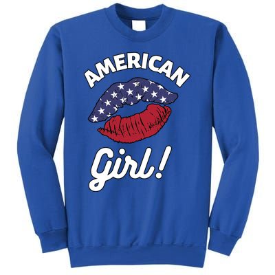 I Love America Lips Usa United States American Us Gift Sweatshirt