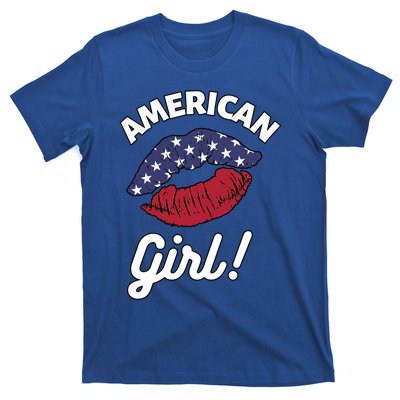 I Love America Lips Usa United States American Us Gift T-Shirt