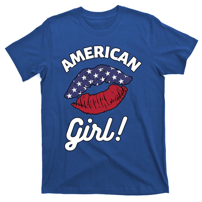 I Love America Lips Usa United States American Us Gift T-Shirt